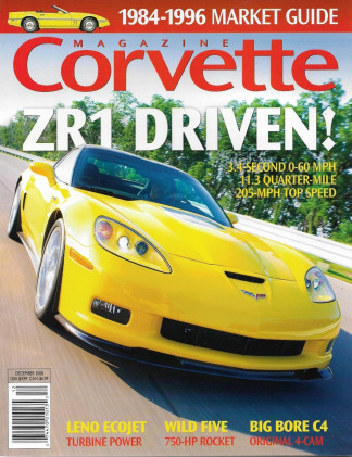 CORVETTE MAGAZINE 2008 DEC - ZR1, LENO ECOJECT, BIG BORE C4,SUPERCHARGED C5
